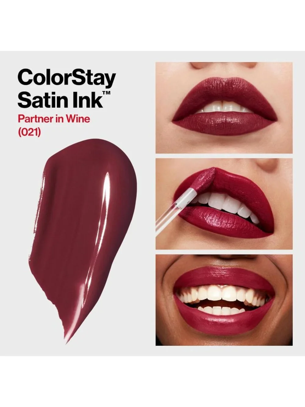 Revlon 021 Partner in Wine Colorstay Satin Longwear Hydrating Liquid Lipstick